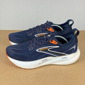 Brooks Glycerin 22 Athletic Running Shoes Mens 9 Blue Orange Low Top Lace Up